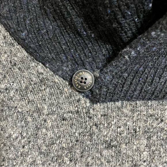 Abercrombie & Fitch Men’s Shawl Cowl Collar Nordic Wool Sweater Pullover Size XL - Picture 4 of 6